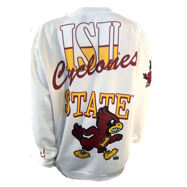 Authentic Brand All Over Print White Crewneck